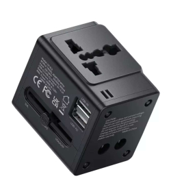 تبدیل پریز برق چندکاره و شارژر دیواری مسافرتی جهانی فست یو اس بی 2.1 آمپر مک دودو CP-412