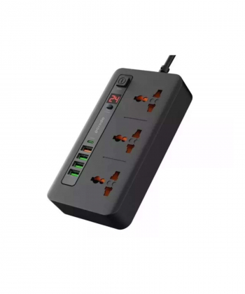 چند راهی برق سه سوکت، 4 یو اس بی، 1 تایپ سی دو متری پرودو Porodo FWCH013 Multi-Port Power HUB 4 USB-A/USB-C Kit 2M