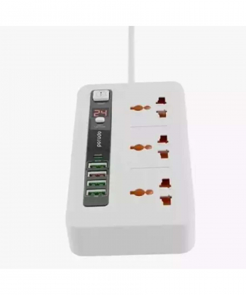 چند راهی برق سه سوکت، 4 یو اس بی، 1 تایپ سی دو متری پرودو Porodo FWCH013 Multi-Port Power HUB 4 USB-A/USB-C Kit 2M