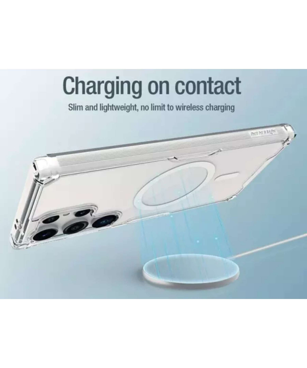 قاب محافظ مگنتی گلکسی اس 24 اولترا نیلکین Nillkin Nature TPU Pro Magnetic case Samsung Galaxy S24 Ultra