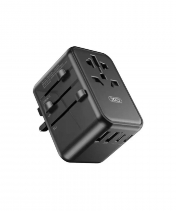 چند راهی مکعبی برق دو سوکت و دو یو اس بی و 3 تایپ سی ایکس او 65W GaN XO WL22 multi-function travel Network Extender