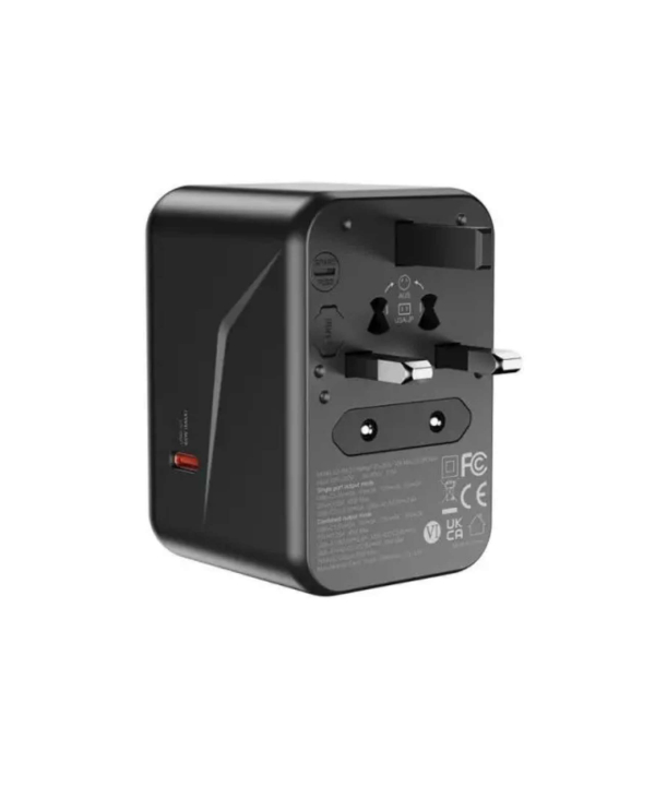 چند راهی مکعبی برق دو سوکت و دو یو اس بی و 3 تایپ سی ایکس او 65W GaN XO WL22 multi-function travel Network Extender