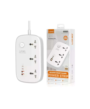 چندراهی برق سه سوکت، دو یو اس بی و دو تایپ سی 3250 وات الدنیو SC3416