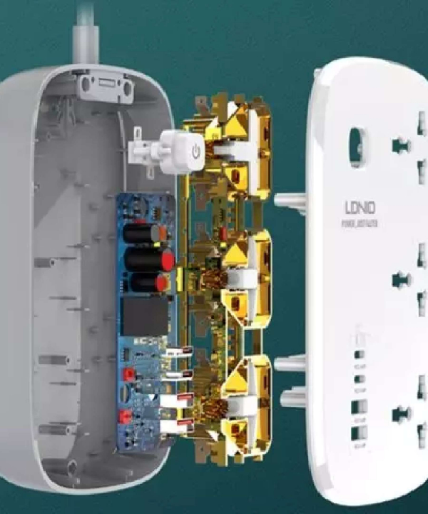 چندراهی برق سه سوکت، دو یو اس بی و دو تایپ سی 3250 وات الدنیو SC3416