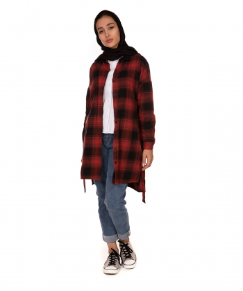 مانتو زنانه چهارخانه جین وست Jeanswest