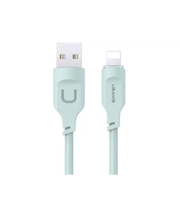 کابل شارژ سریع لایتنینگ ال ای دار 1.2 متری یوسامز USAMS US-SJ565 USB to Lightning fast charging cable 2.4A