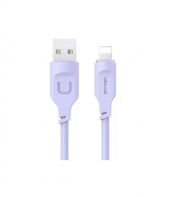 کابل شارژ سریع لایتنینگ ال ای دار 1.2 متری یوسامز USAMS US-SJ565 USB to Lightning fast charging cable 2.4A