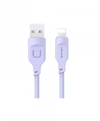 کابل شارژ سریع لایتنینگ ال ای دار 1.2 متری یوسامز USAMS US-SJ565 USB to Lightning fast charging cable 2.4A