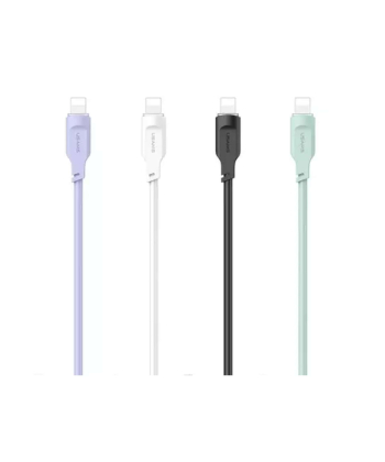 کابل شارژ سریع لایتنینگ ال ای دار 1.2 متری یوسامز USAMS US-SJ565 USB to Lightning fast charging cable 2.4A