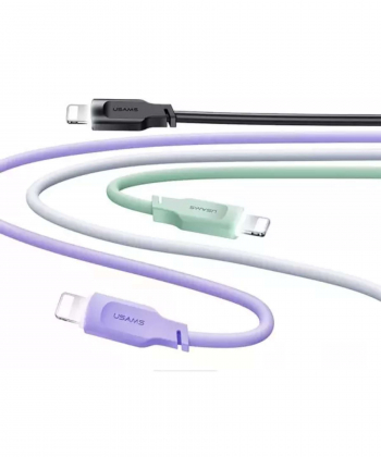 کابل شارژ سریع لایتنینگ ال ای دار 1.2 متری یوسامز USAMS US-SJ565 USB to Lightning fast charging cable 2.4A