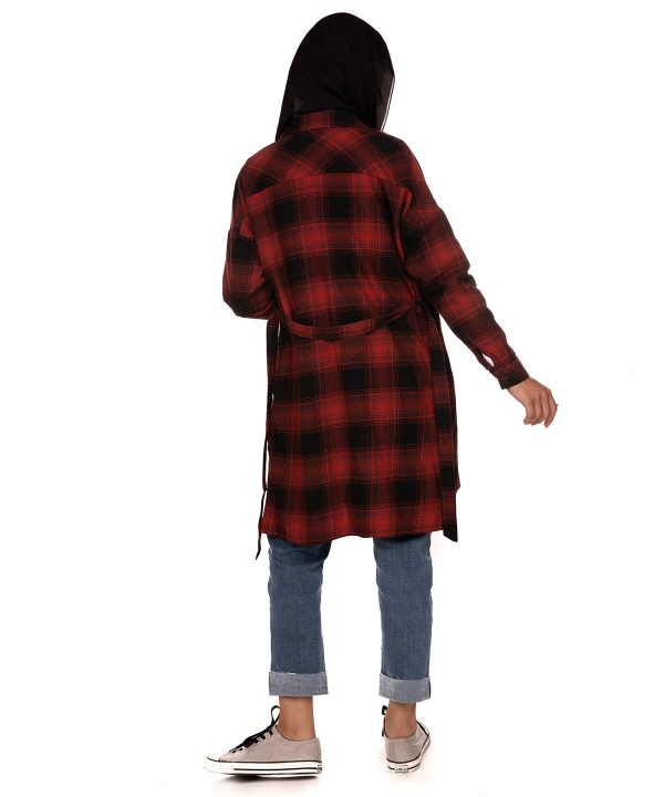 مانتو زنانه کوتاه چهارخانه جین وست Jeanswest