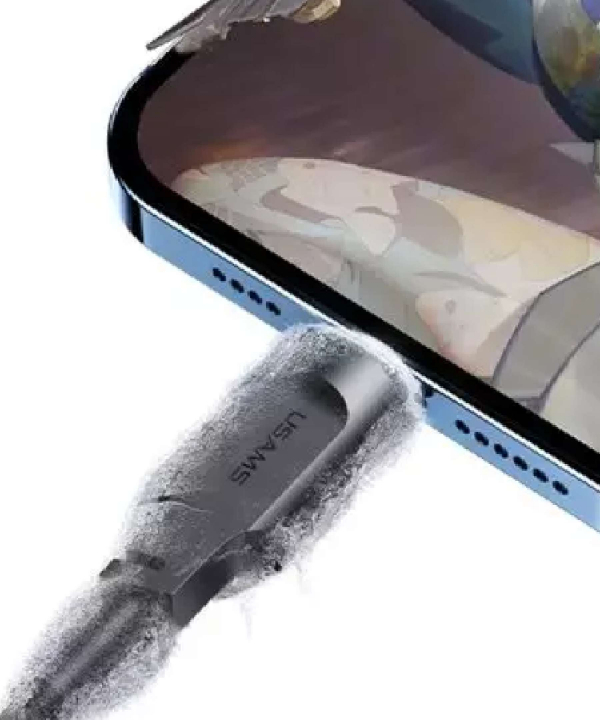 کابل شارژ سریع لایتنینگ ال ای دار 1.2 متری یوسامز USAMS US-SJ565 USB to Lightning fast charging cable 2.4A