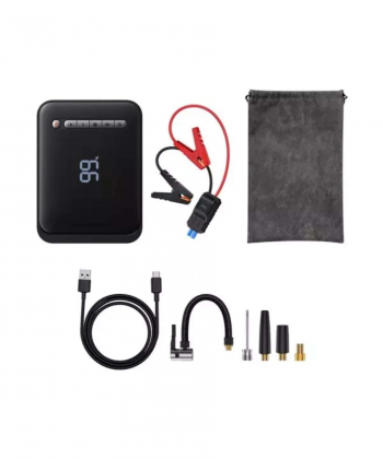 جامپ استارتر، کمپرسورباد و پاوربانک 8000 فوق انرژی خودرو بیسوس Baseus super energy 2-in-1 jump starter 1000A BS-CH003 CGCN000001