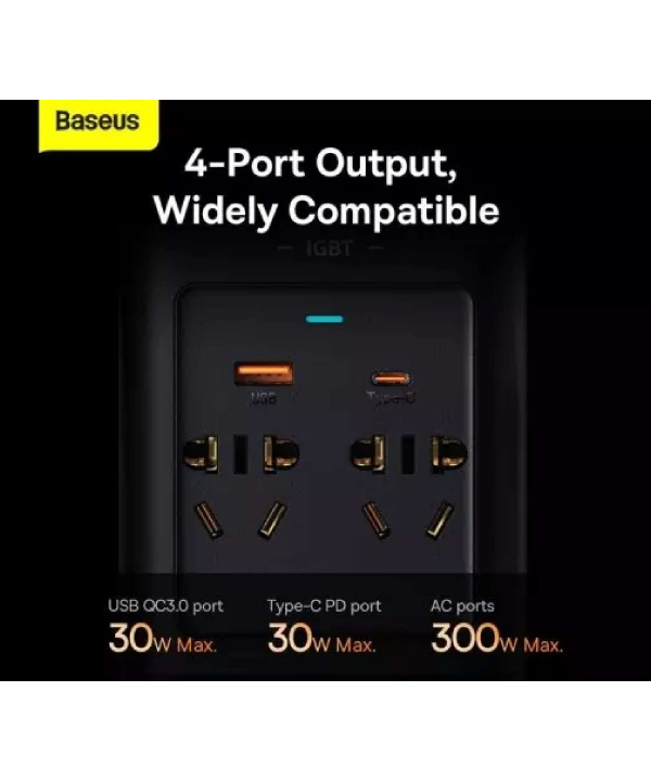 اینورتر برق 220 ولت 300 وات بیسوس Baseus IGBT Power Inverter 300W CGNB010101