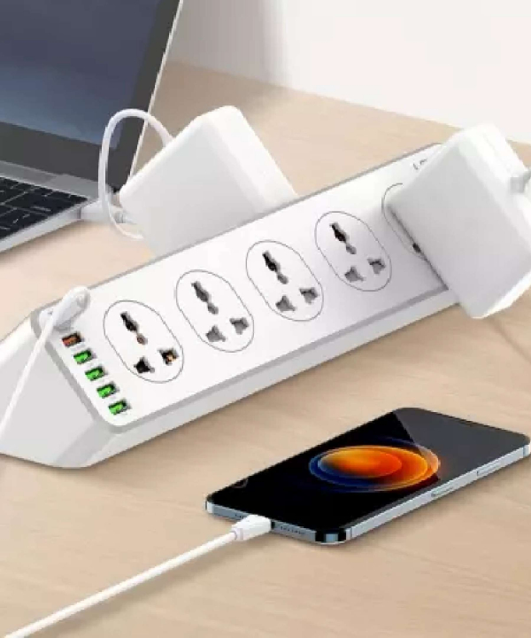 چندراهی برق 10 سوکت، 5 یواس‌بی و 1 تایپ‌‎سی الدنیو Ldnio Power Strip 2500W 2m UK Plug SC10610