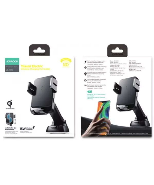 پایه نگهدارنده و شارژ وایرلس جویروم Joyroom Wireless Charging Car Holder JR-ZS219