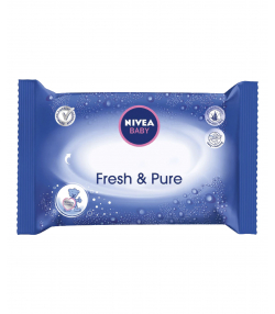 دستمال مرطوب کودک نیوا Nivea مدل fresh & pur بسته 63 عددی