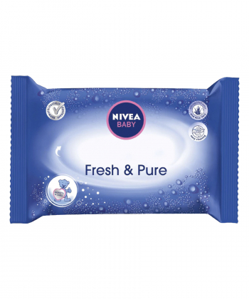 دستمال مرطوب کودک نیوا Nivea مدل fresh & pur بسته 63 عددی