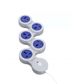 چندراهی و محافظ برق 2500 وات 1 یو اس بی، 2 تایپ سی 20 وات و 4 سوکت برق 1.8 متری پرودو PD-FWCH020-GY
