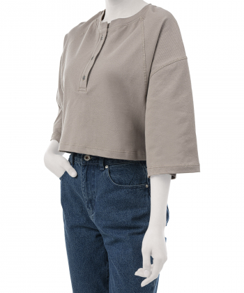 تیشرت آستین سه ربع نخی زنانه بهبود مدل 712090