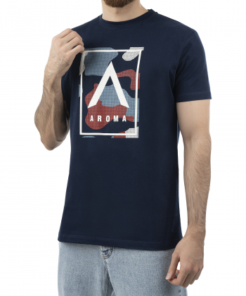 تیشرت آستین کوتاه مردانه آروما مدل 1101406