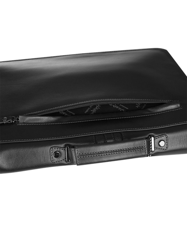 کیف اداری مردانه قهوه ای تیره چرم مشهد مدل A0584