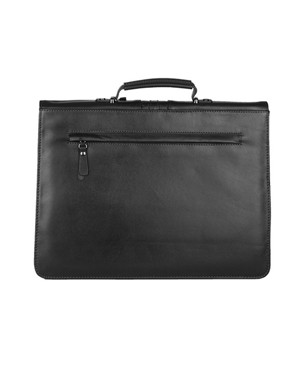 کیف اداری مردانه قهوه ای تیره چرم مشهد مدل A0584