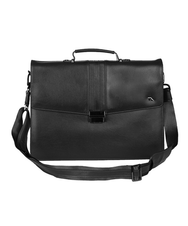 کیف اداری مردانه قهوه ای تیره چرم مشهد مدل A0584