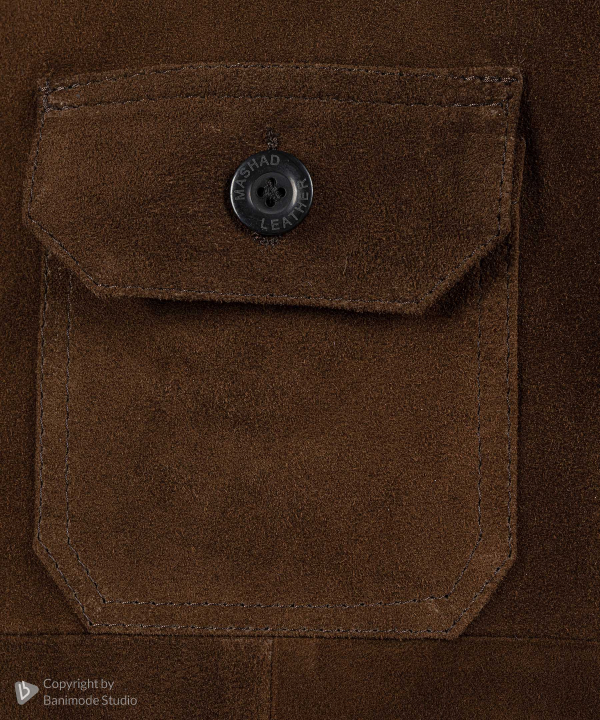 پالتو مردانه چرم طبیعی چرم مشهد Mashad Leather مدل K0635