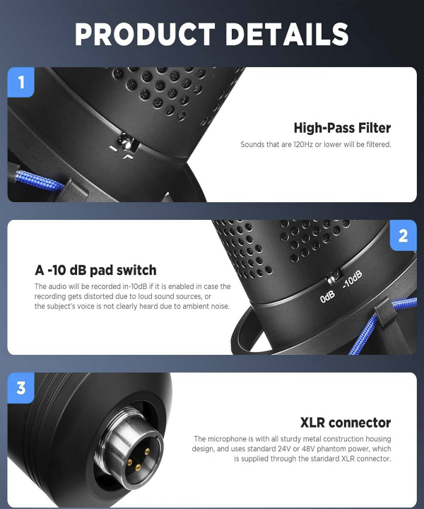 میکروفون استودیویی بویا مدل BY-M1000 PRO