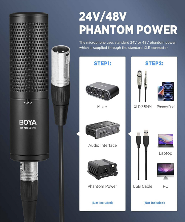 میکروفون استودیویی بویا مدل BY-M1000 PRO