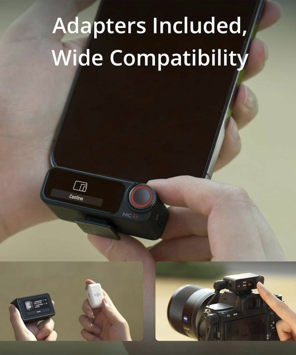 میکروفون یقه‌ای بی سیم دی جی آی مدل DJI DUAL MIC 2