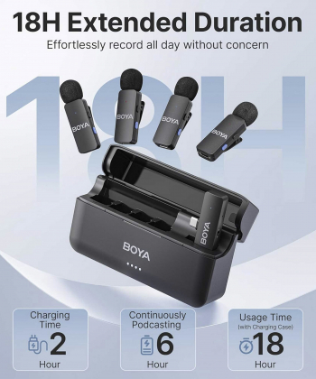 میکروفون یقه ای بی سیم بویا مدل V4U رابط Type C