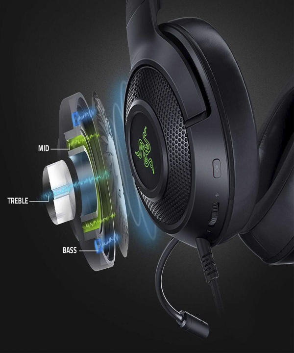 هدفون گیمینگ با سیم ریزر مدل Kraken V3 RGB