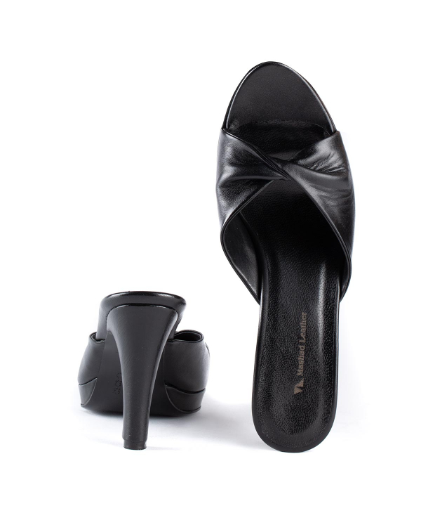 صندل زنانه پاشنه‌ بلند چرم مشهد Mashad Leather مدل J2332