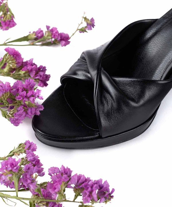 صندل زنانه پاشنه‌ بلند چرم مشهد Mashad Leather مدل J2332