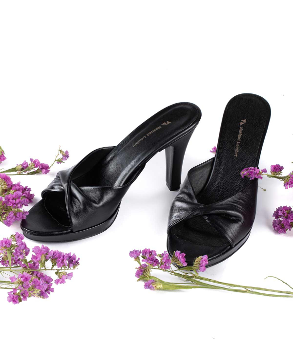 صندل زنانه پاشنه‌ بلند چرم مشهد Mashad Leather مدل J2332