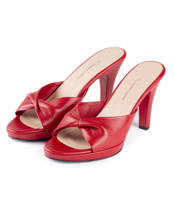 صندل زنانه پاشنه بلند چرم مشهد Mashad Leather مدل J2332
