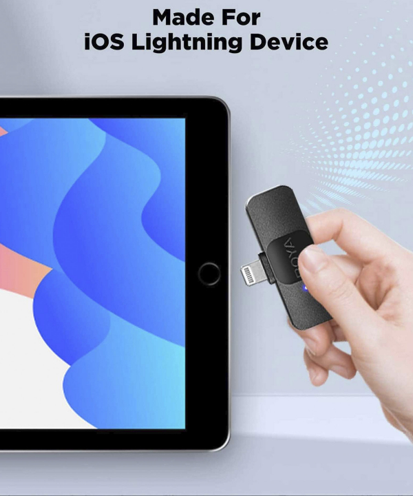 میکروفون یقه ای بی سیم بویا مدل BY-V2 رابط Lightning