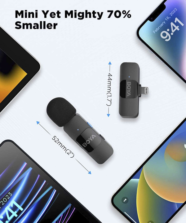 میکروفون یقه ای بی سیم بویا مدل BY-V2 رابط Lightning