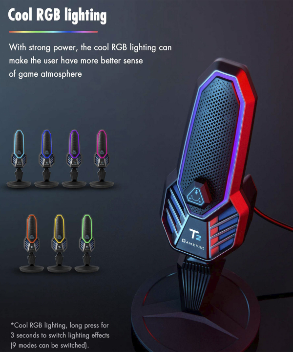 میکروفون گیمینگ رومیزی یانمای مدل GAME PRO T2