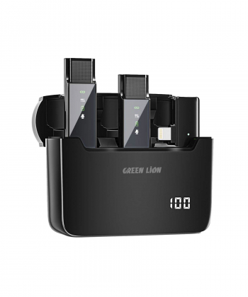 میکروفون یقه ای بی سیم گرین لاین مدل GN2IN1DDMLTBK 2in1 رابط Lightning