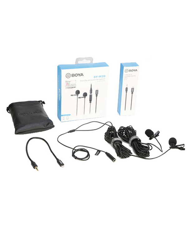 میکروفون یقه ای با سیم بویا مدل BY-M2D رابط Lightning