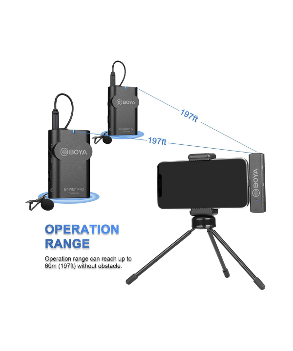 میکروفون یقه ای بی سیم بویا مدل BY-WM4 PRO-K6 رابط Type-C