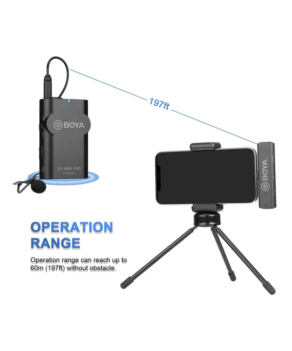 میکروفون یقه ای بی سیم بویا مدل BY-WM4 PRO-K5 رابط Type-C