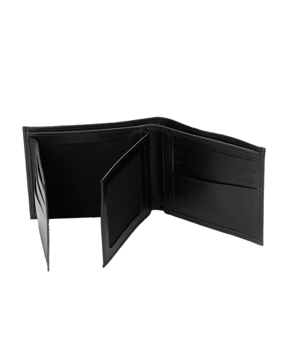 کیف پول چرم مردانه مشکی چرم مشهدMashhad leather مدل D0242