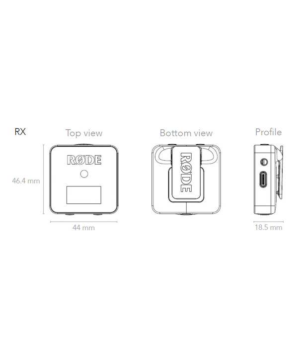 میکروفون یقه‌ای بی سیم تک میکروفونه رود مدل WIRELESS GO II
