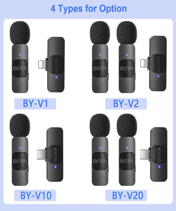 میکروفون یقه ای بی سیم بویا مدل BY-V1 با رابط Lightning