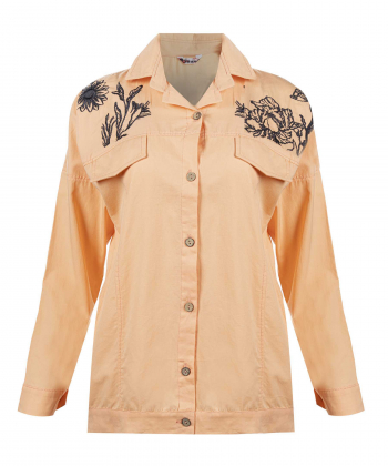 شومیز نخی آستین بلند زنانه شندی مدل 7186