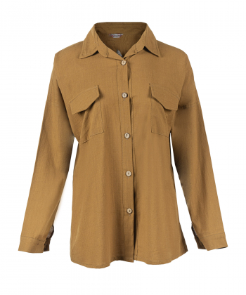 شومیز نخی آستین بلند زنانه شندی مدل 8118